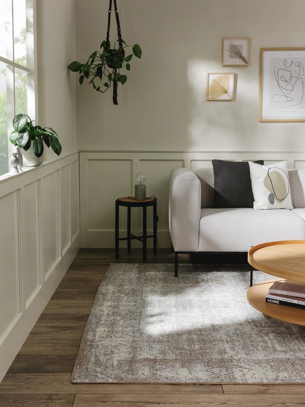 Tapis tissé à plat gris 80x165 — vue 3