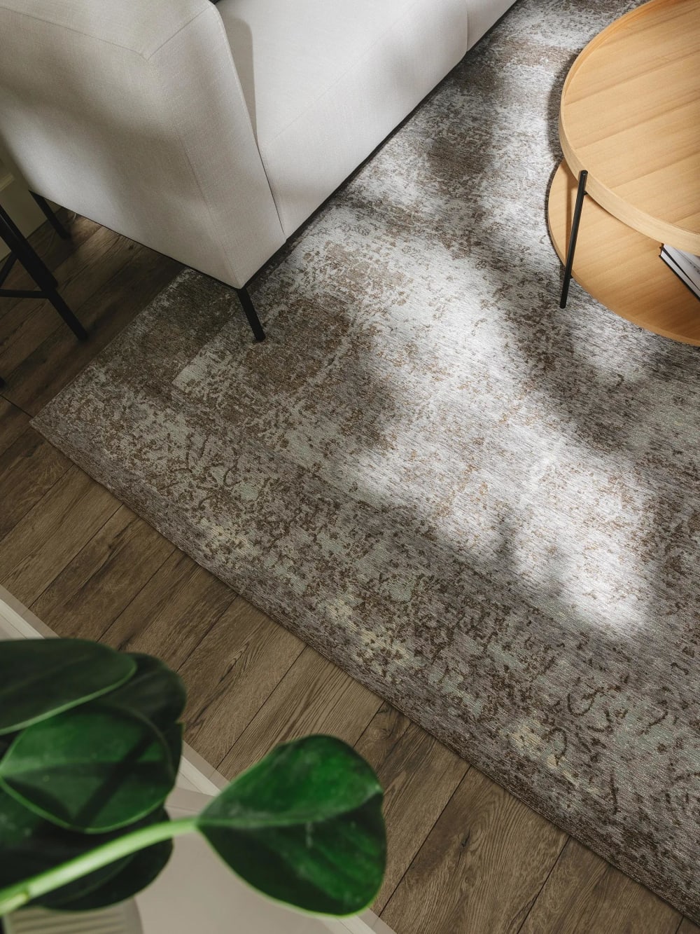 Tapis tissé à plat gris 80x165 — vue 4