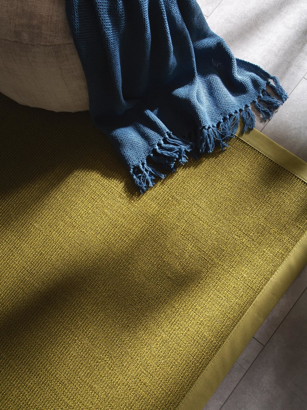 Tapis sisal vert 200x200 — vue 4