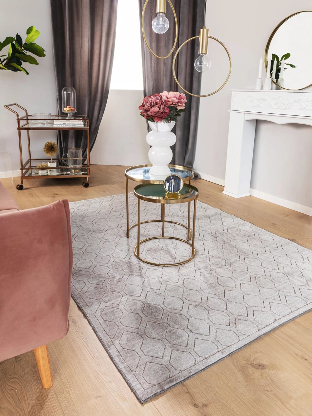 Tapis gris 100x150 — vue 3