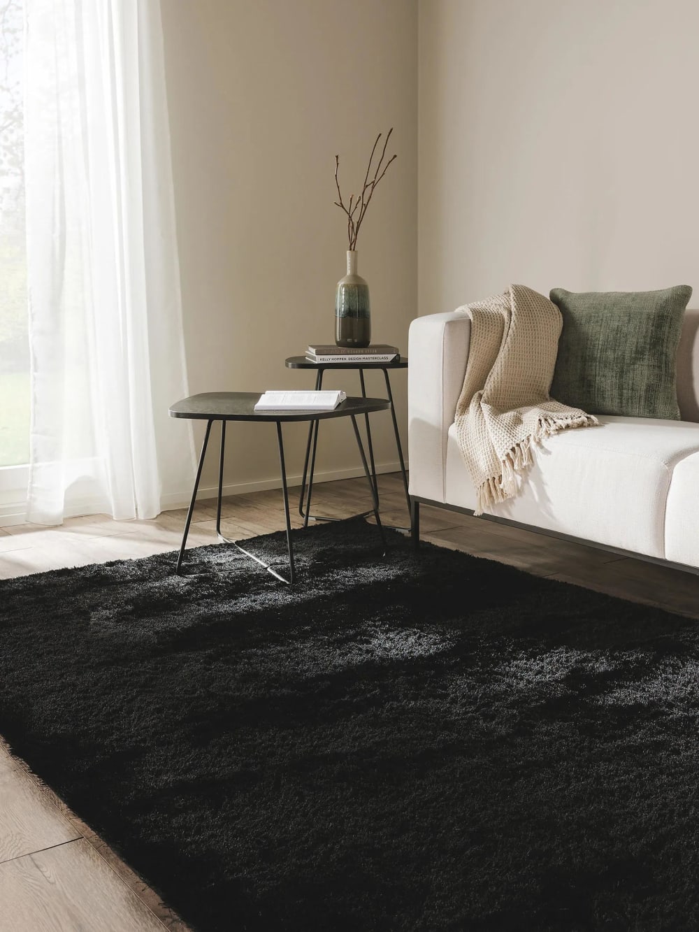 Tapis à poils longs noir 120x170 — vue 3
