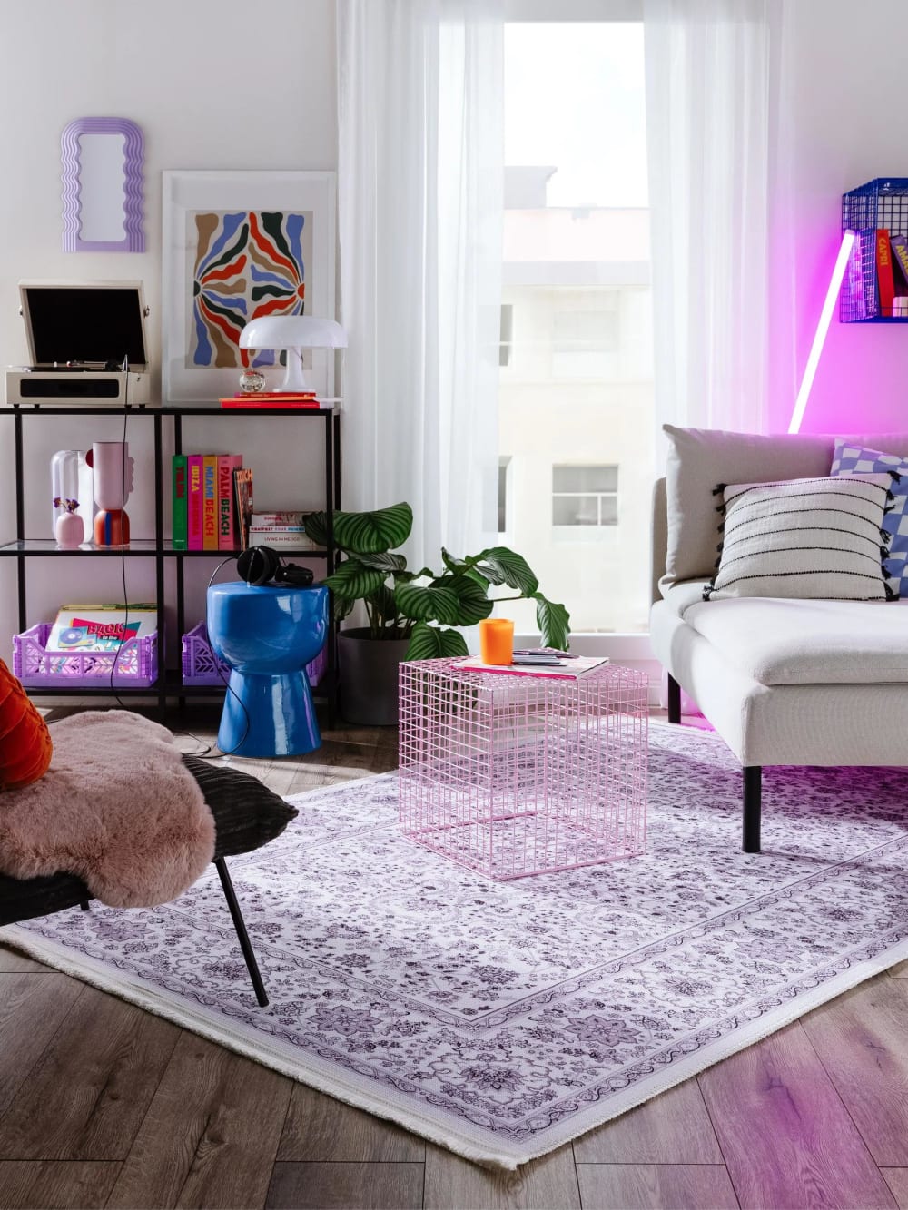 Tapis mauve 200x300 — vue 3