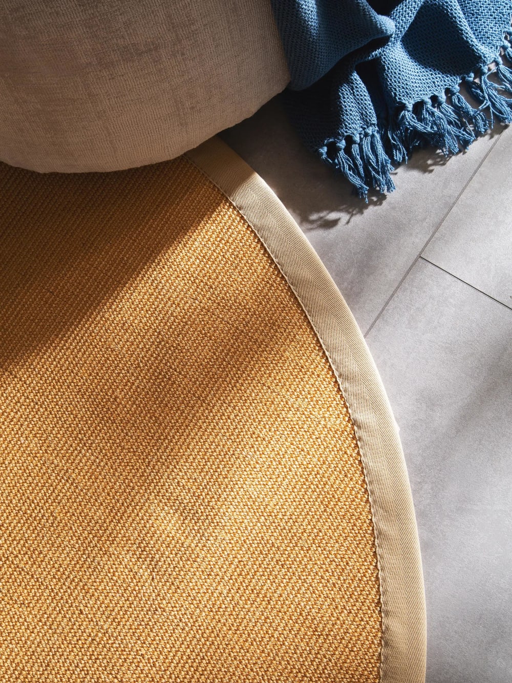 Tapis sisal beige D 200 rond — vue 4