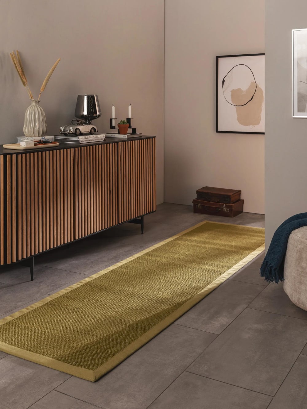 Tapis sisal vert 70x240 — vue 3
