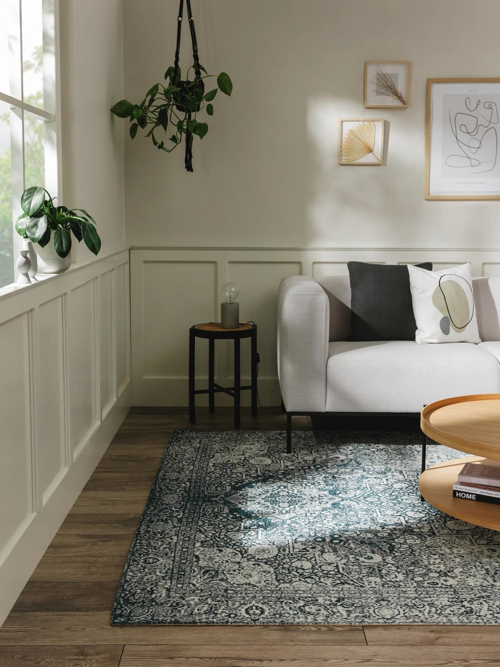 Tapis tissé à plat bleu 80x165 — vue 3