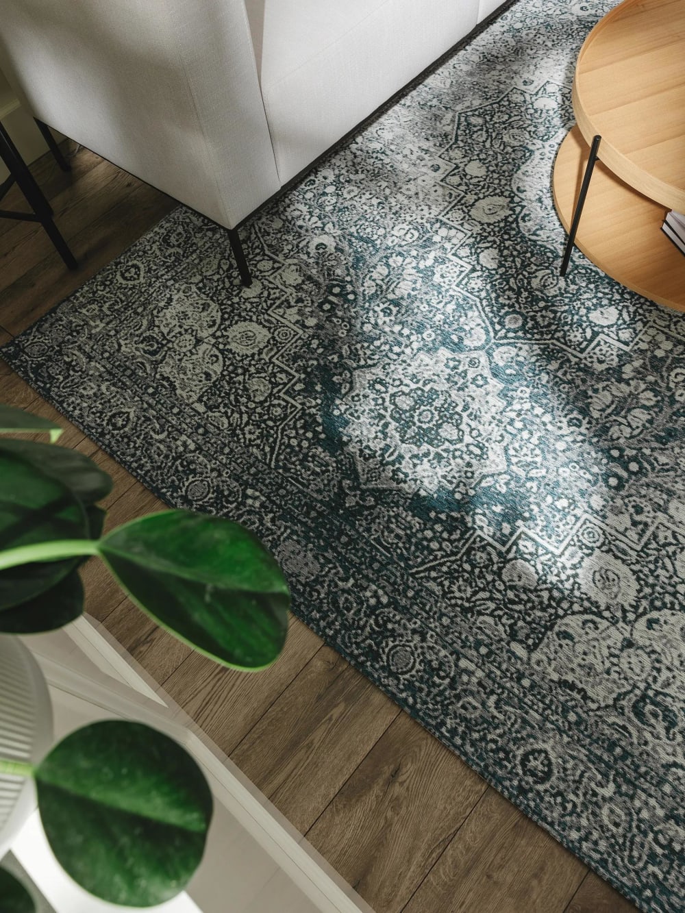 Tapis tissé à plat bleu 80x165 — vue 4