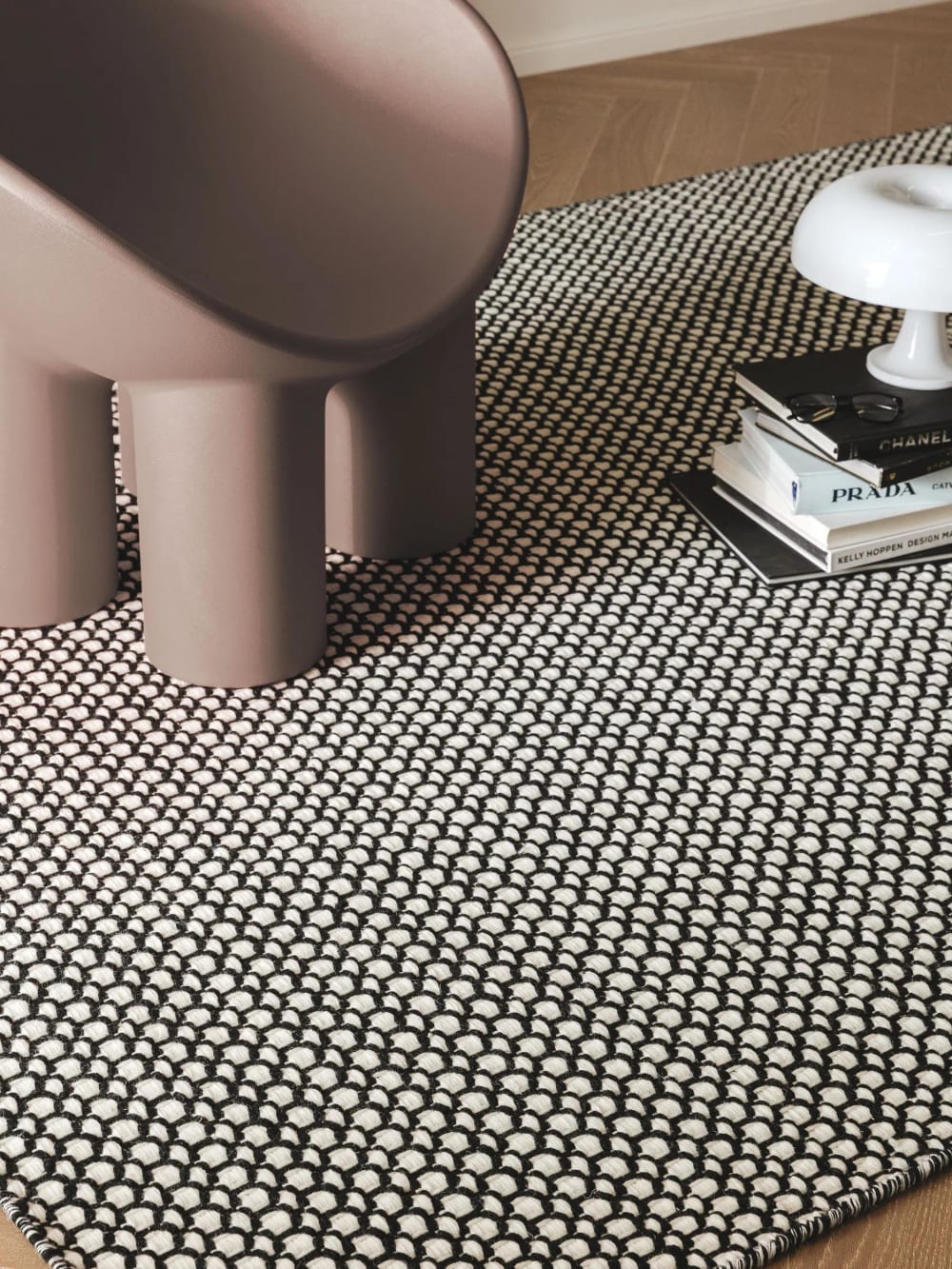 Tapis de laine beige/noir 160x230 — vue 4