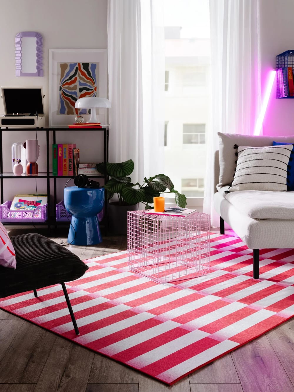 Tapis tissé à plat rouge 160x230 — vue 3