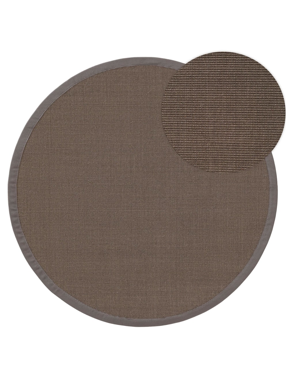 Tapis sisal gris D 250 rond