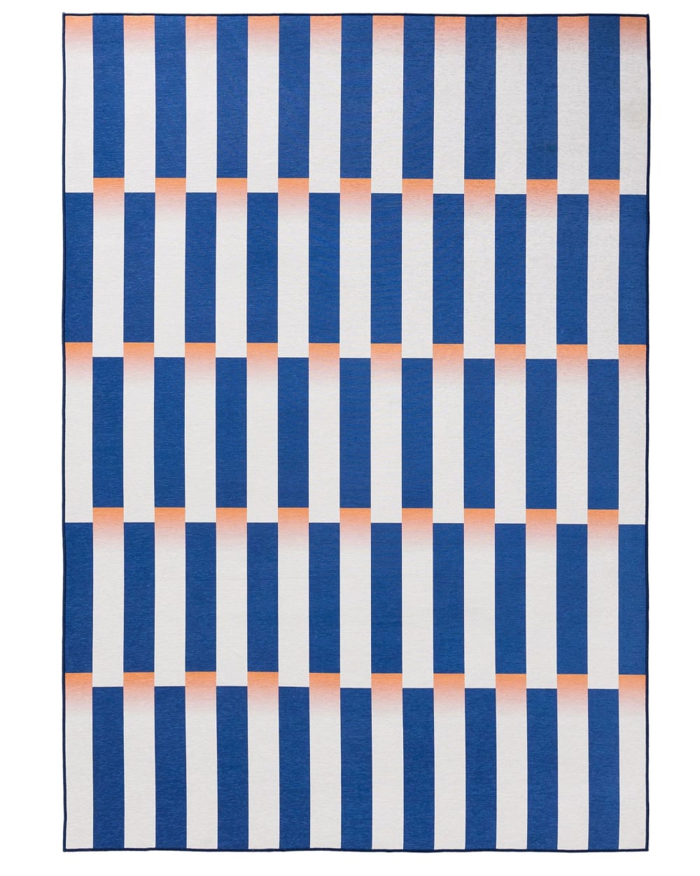 Tapis tissé à plat bleu 120x170