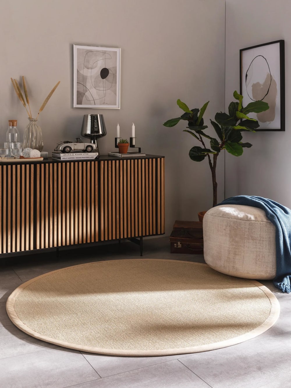 Tapis sisal crème D 150 rond — vue 3