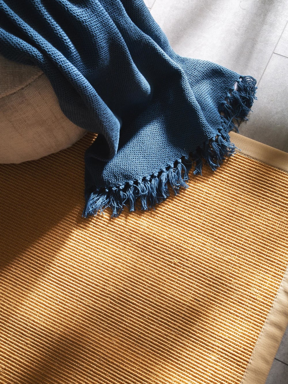 Tapis sisal beige 200x200 — vue 4