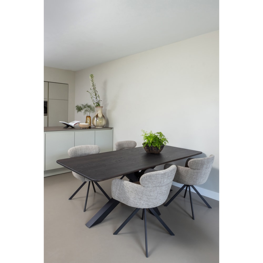 Tischbein Kreuz-Form aus Metall, Schwarz - Maisons Du Monde