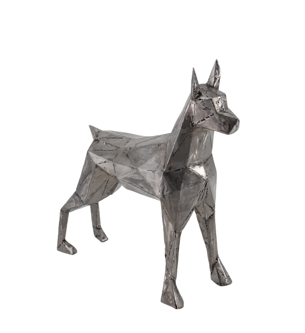 MOYCOR Hundefigur aus Eisen, silber style exotic - Gusseisen