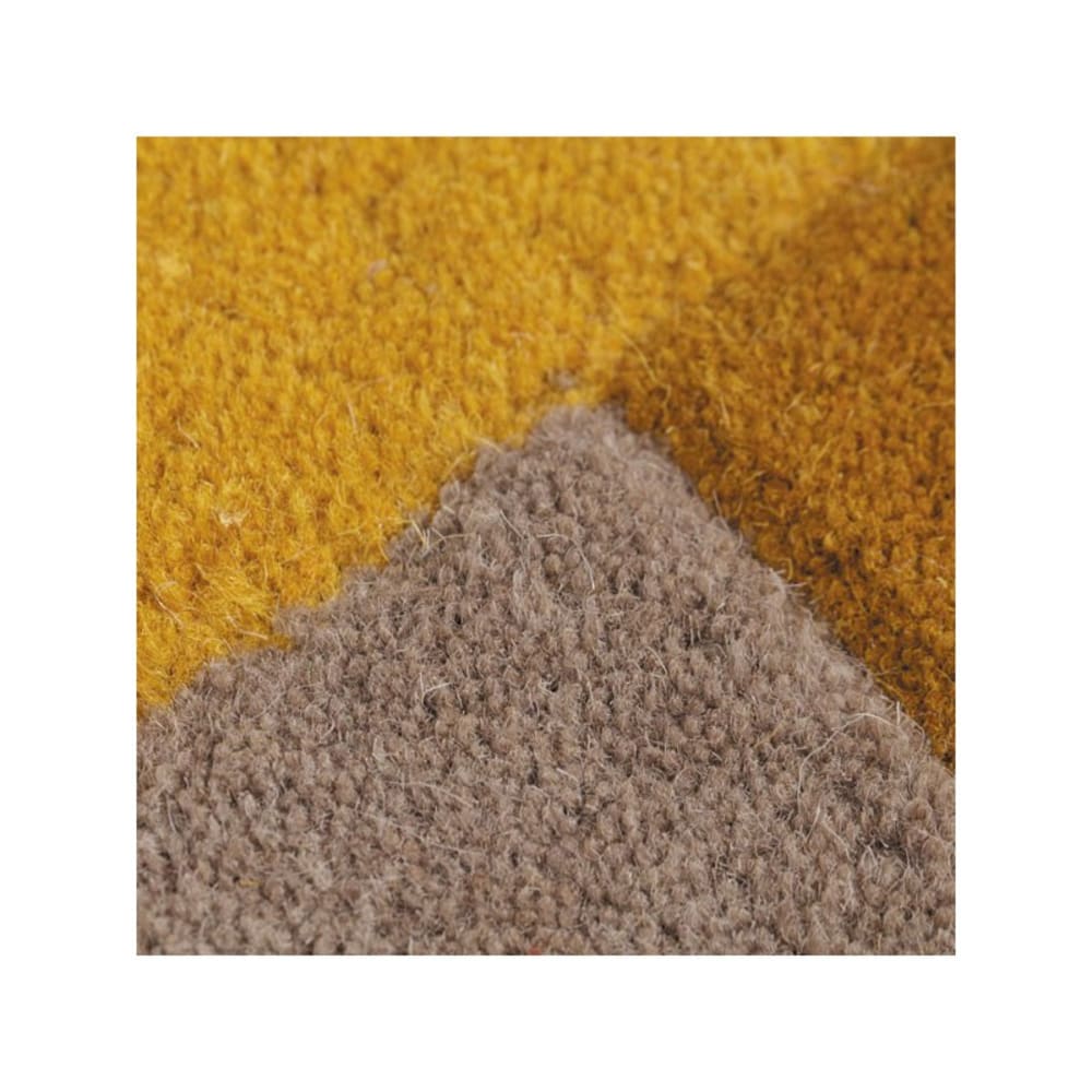 Tapis en laine ocre, gris et jaune 120x180cm — vue 4