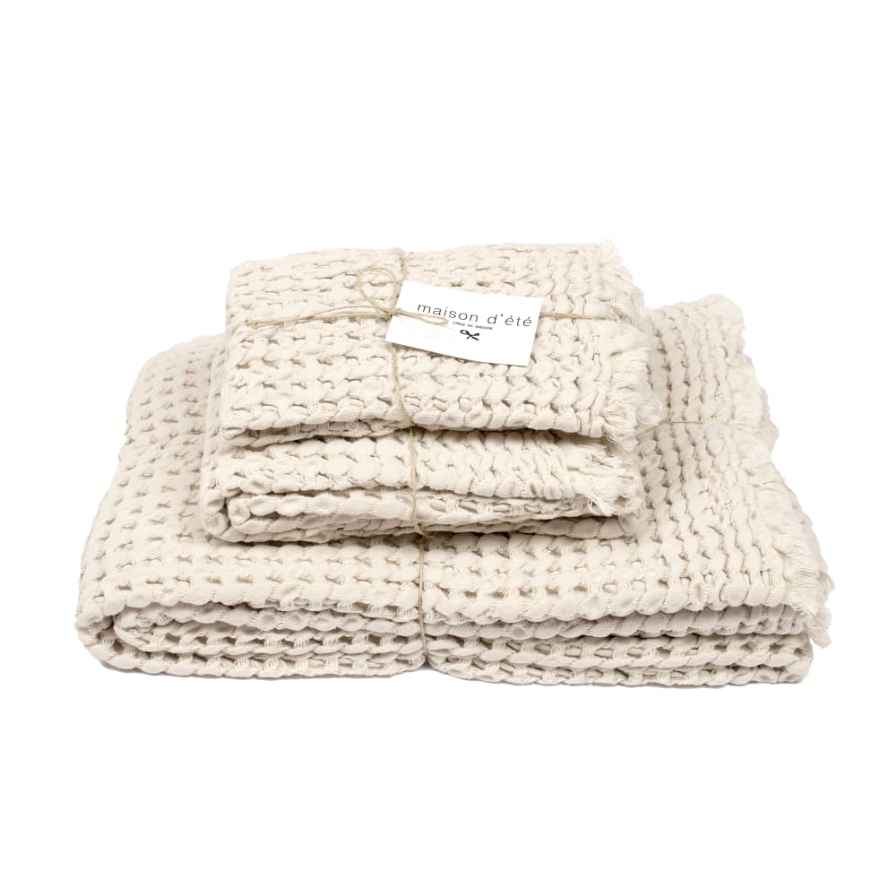 Serviette de toilette ciment en coton gaufré 30X45 CM