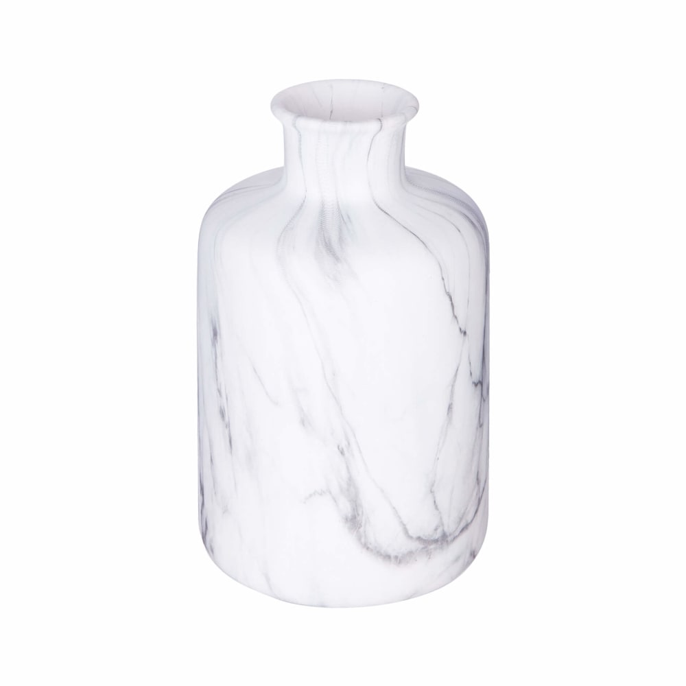 Vase décoratif en dolomite blanche H 18 cm