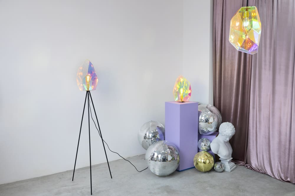 Lampe de table en fer multicolore h41 - Maisons du Monde