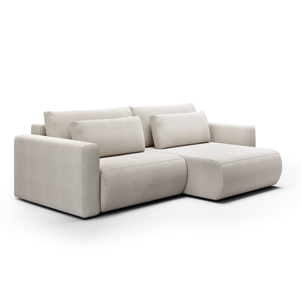 Canapé d'angle réversible convertible bois de pin gris - Maisons du Monde