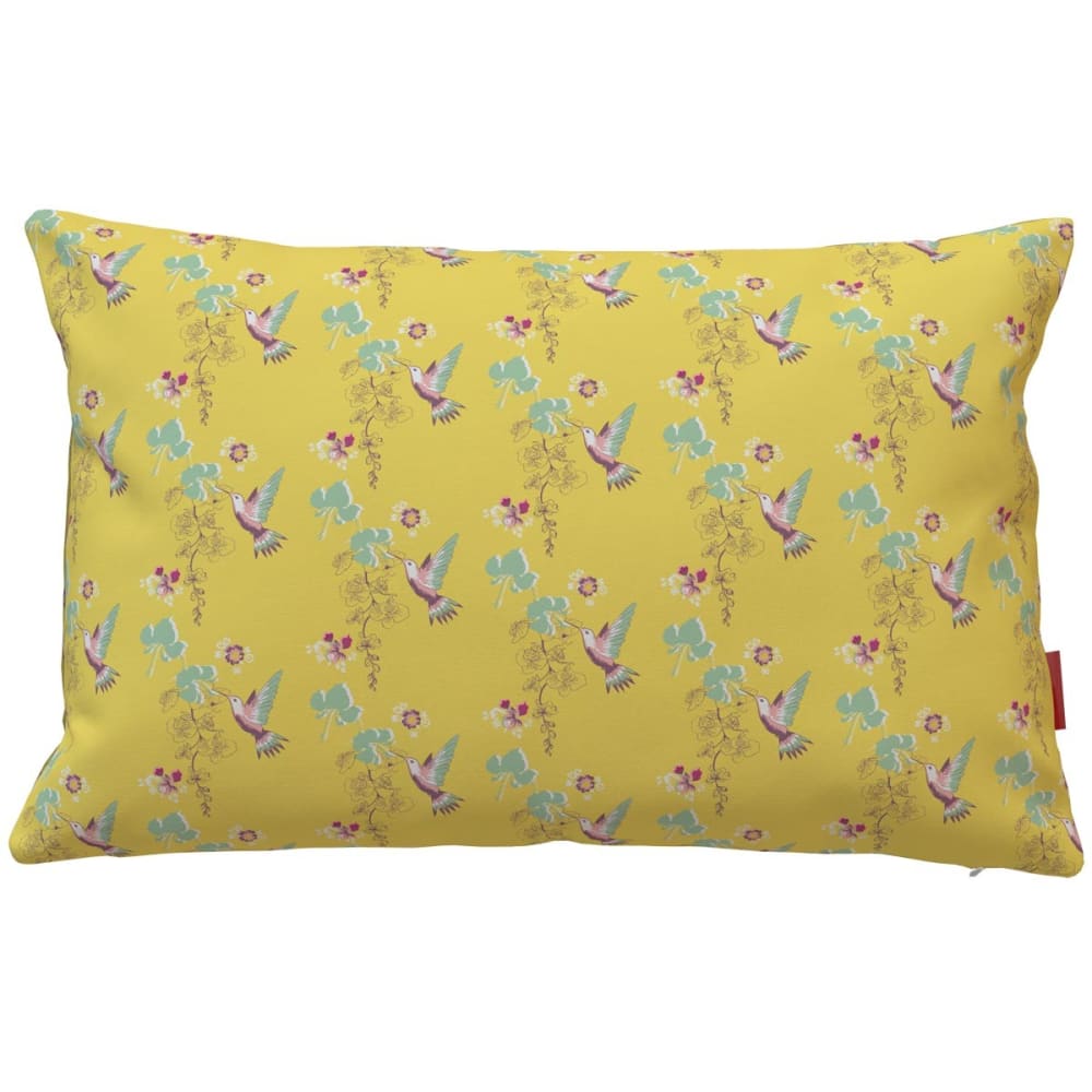 Housse de coussin extérieur 40x60 cm motif oiseaux jaune