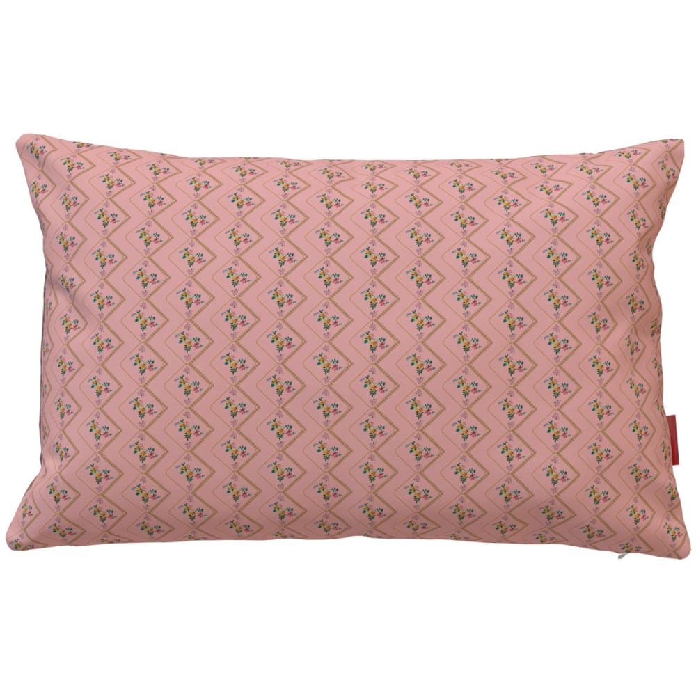 Housse de coussin extérieur 40x60 cm motif fleuri vintage rose