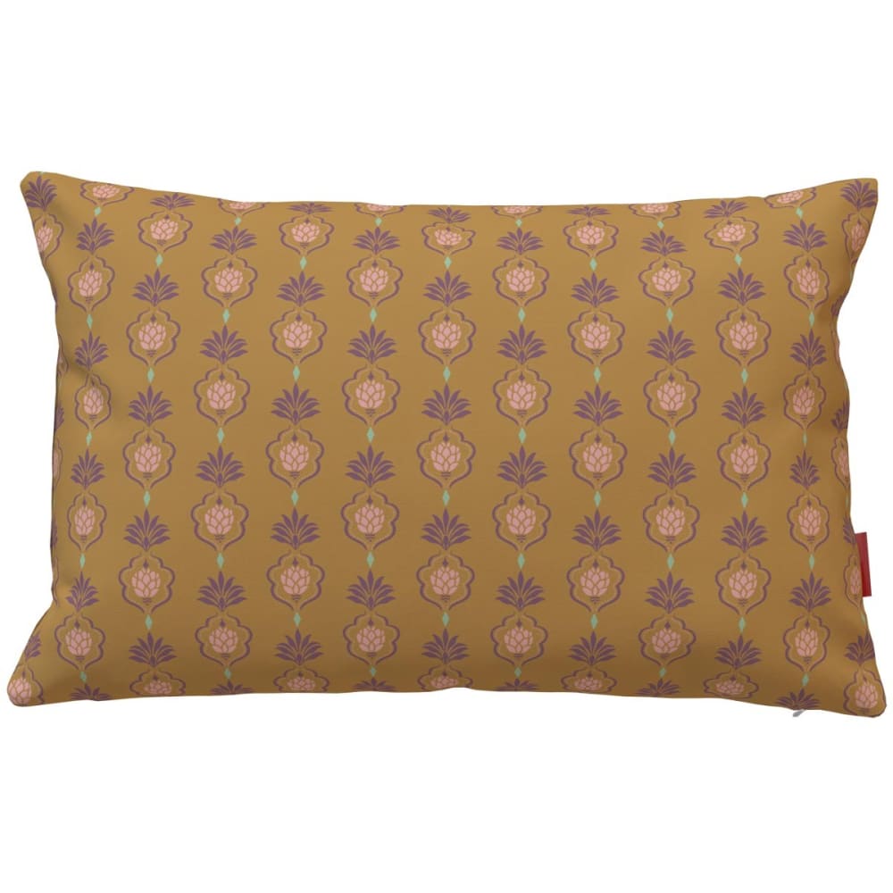 Housse de coussin extérieur motif ananas tabac 40x60 cm