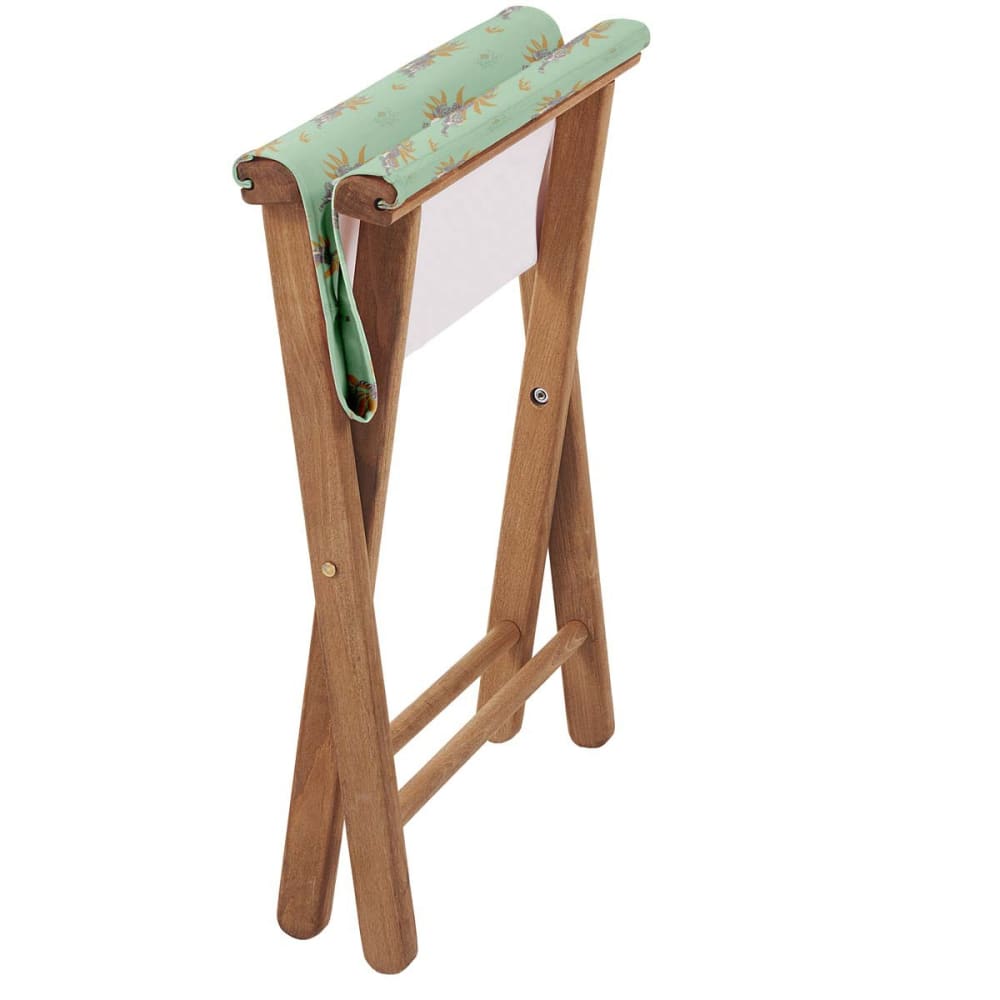 Pliant pêcheur en eucalyptus, toile outdoor, motif tigres lagon - Maisons du Monde