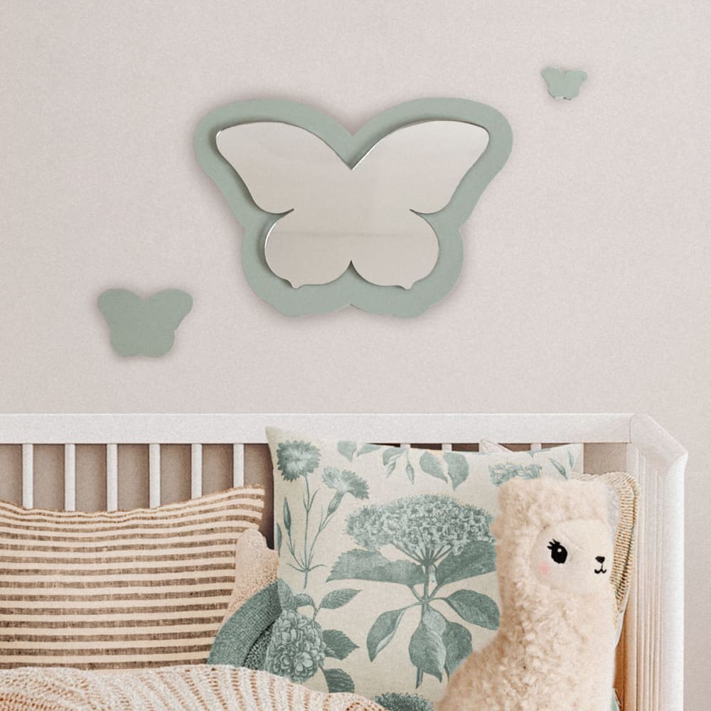 Miroir enfant papillon en acrylique menthe 43x29,5 cm - Maisons du Monde