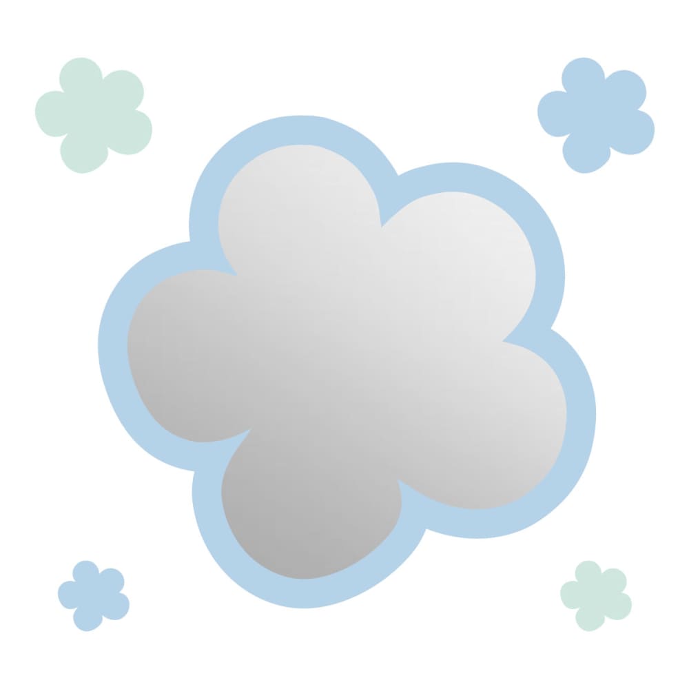 Miroir fleur en acrylique bleu 29x29,5 cm