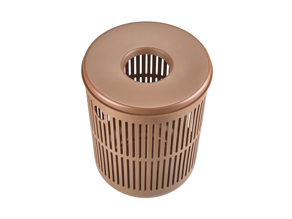 Panier à linge en polypropylène ocre brun