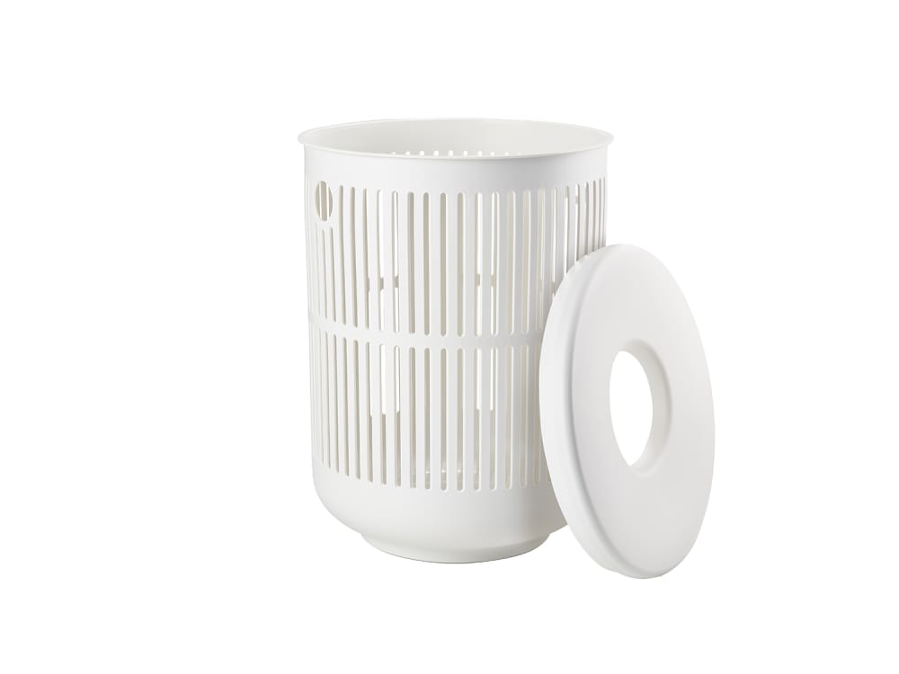 Panier à linge en polypropylène blanc