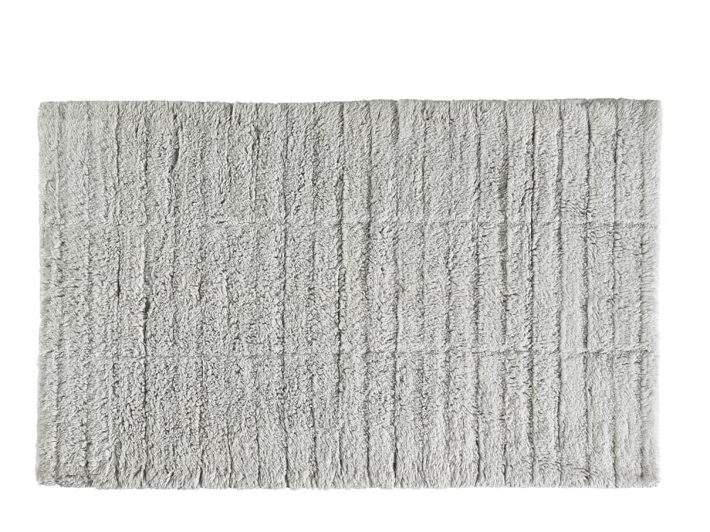 Tapis de bain en coton gris clair