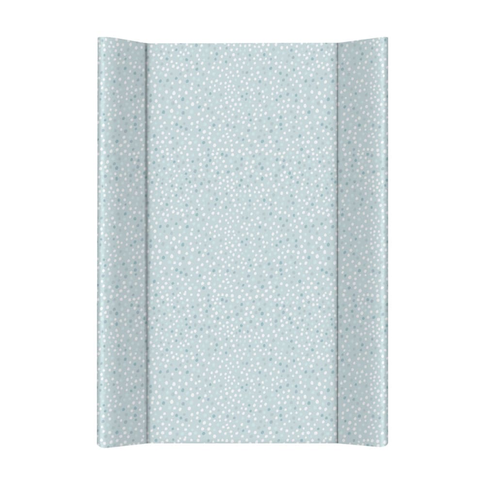 Matelas à langer bébé en pvc à pois bleu 50x70 cm