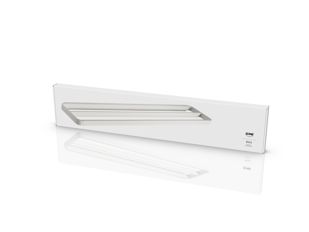 Porte-serviettes double en aluminium blanc