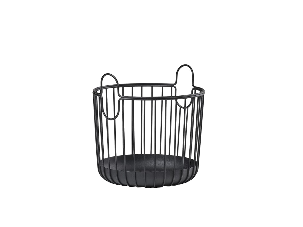 Zone Denmark Panier en acier laqué noir