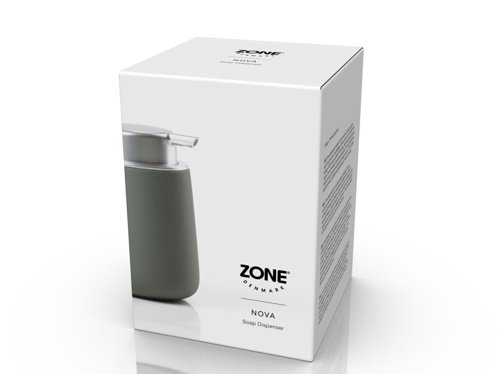 Distributeur de savon porcelaine/abs vert olive - Maisons du Monde