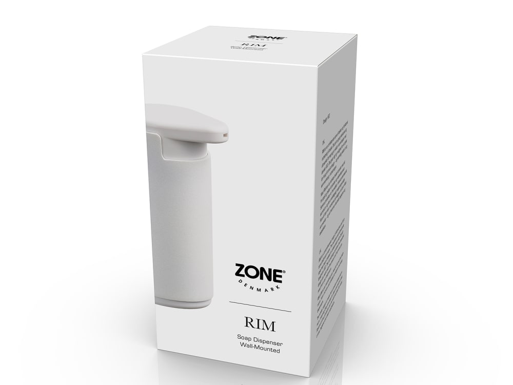 Distributeur de savon mural en aluminium/ABS blanc