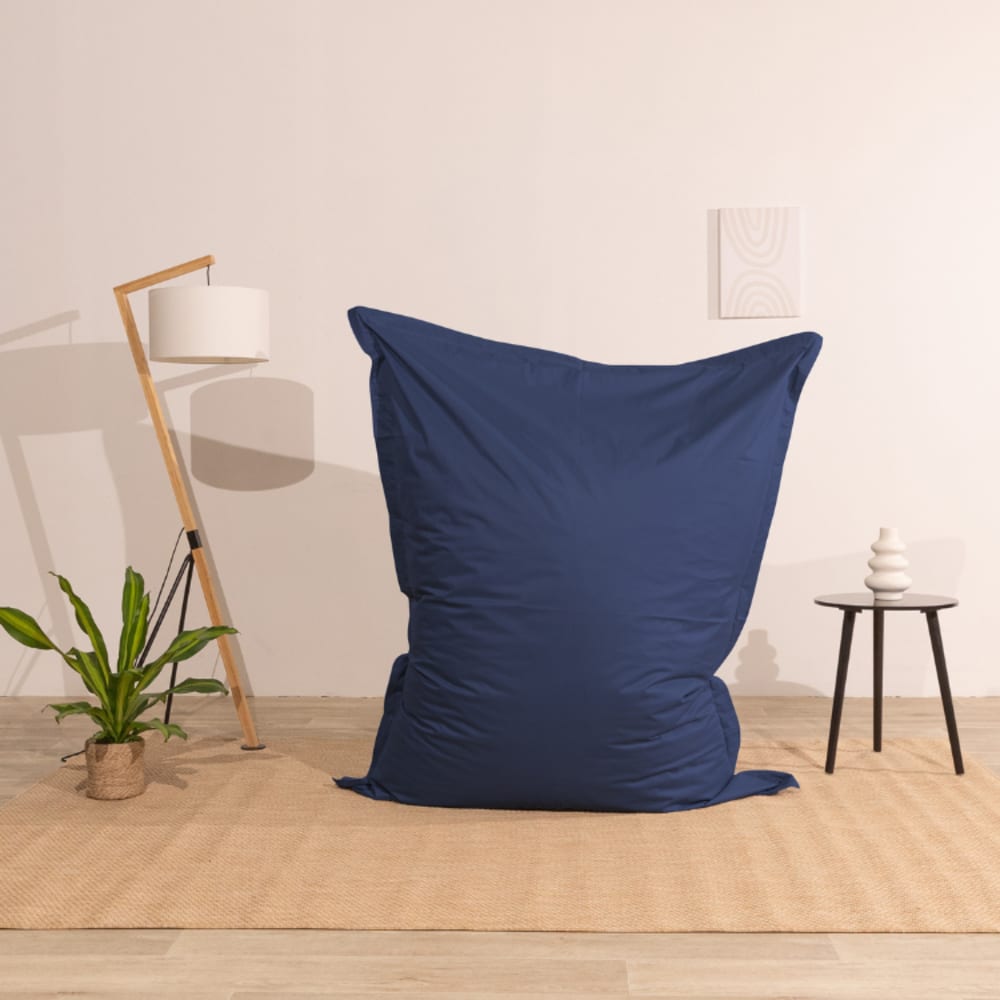 Pouf extérieur imperméable déhoussable anti-uv bleu 140 x 180 cm - Maisons du Monde