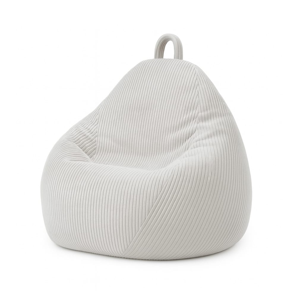 Pouf poire déhoussable - gris clair