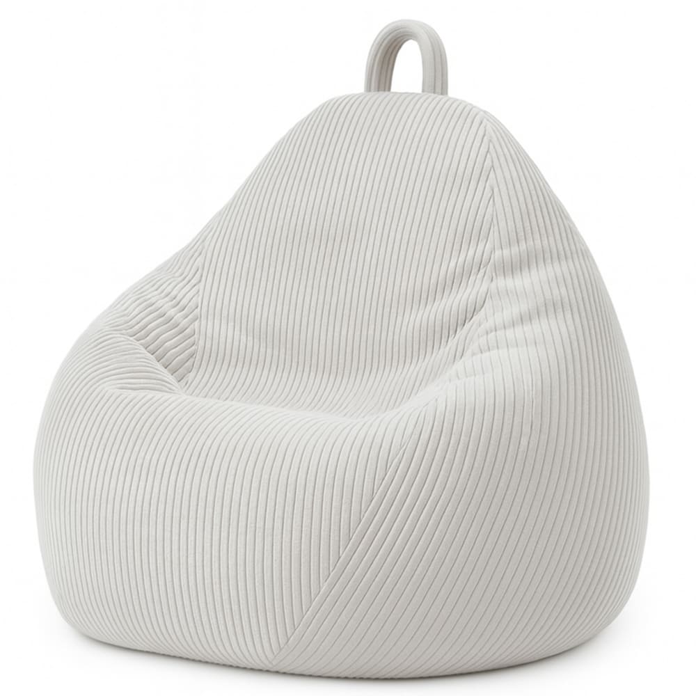 Pouf poire déhoussable - gris clair