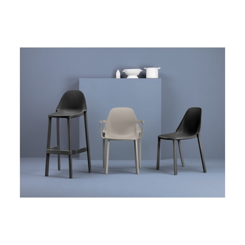 Tabouret design en plastique gris - Maisons du Monde
