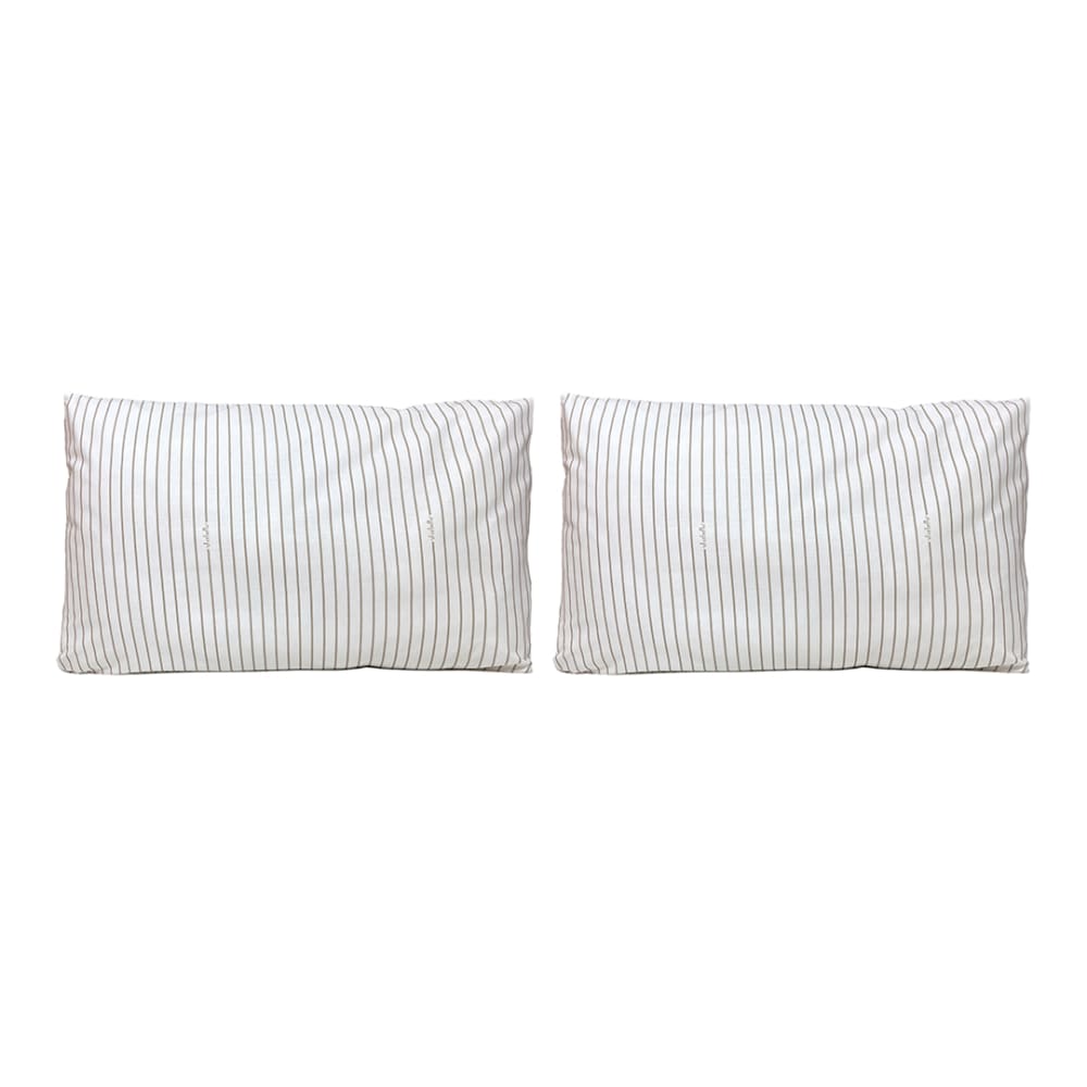 2 Taies d'oreiller en coton beige 50x75 cm