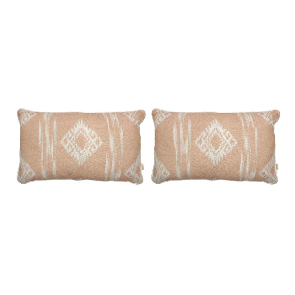 2 Housses de coussin 30X50 cm rose clair