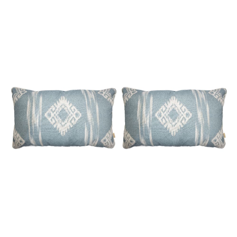 2 Housses de coussin 30X50 cm  bleu