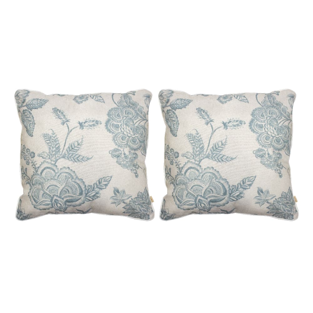 2 Housses de coussin 50X50 cm bleu