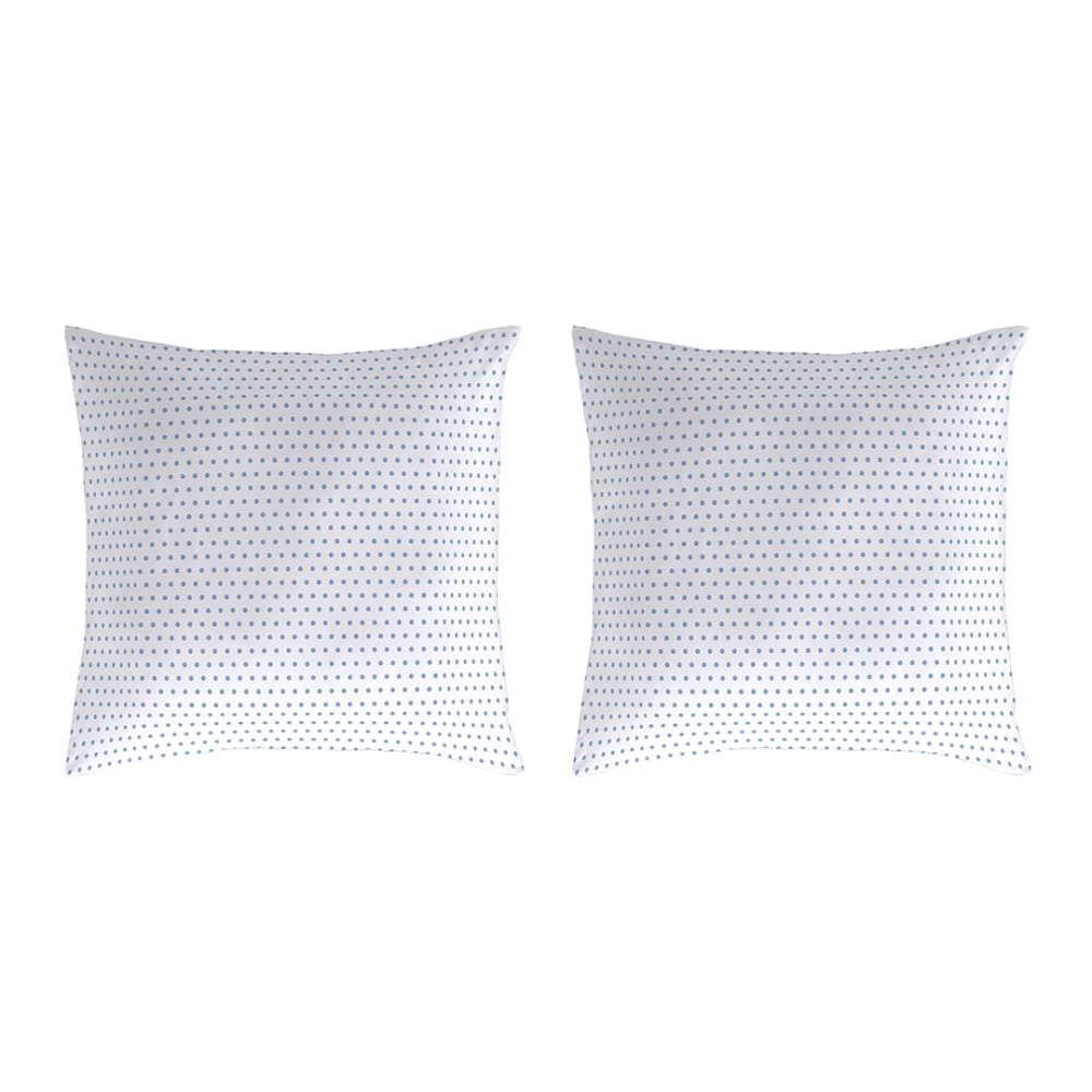2 Taies d'oreiller en coton blanc 50x50 cm