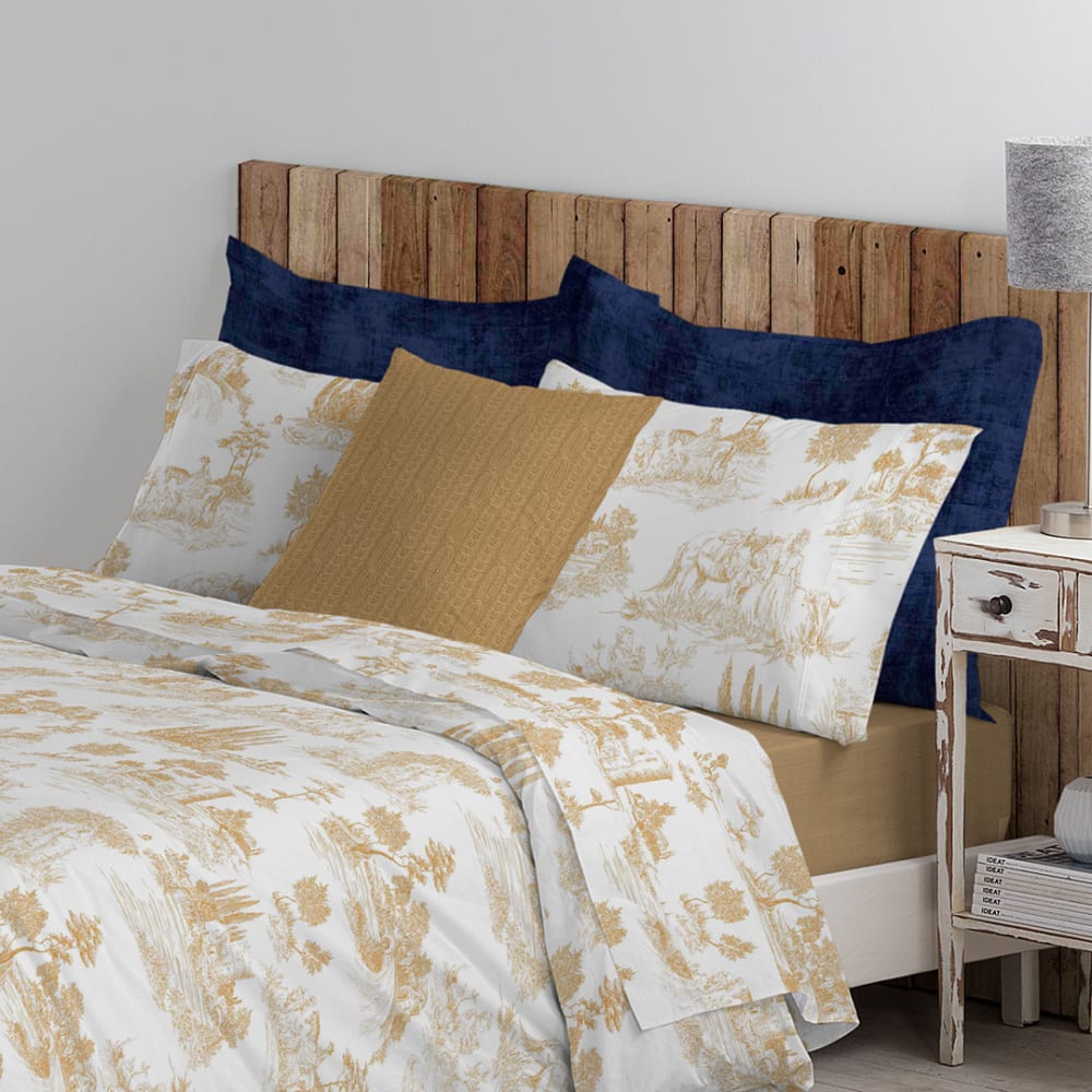 Drap plat 100% coton 270x270 cm doré