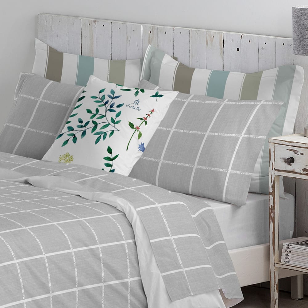 Drap plat 100% coton 210x270 cm taupe