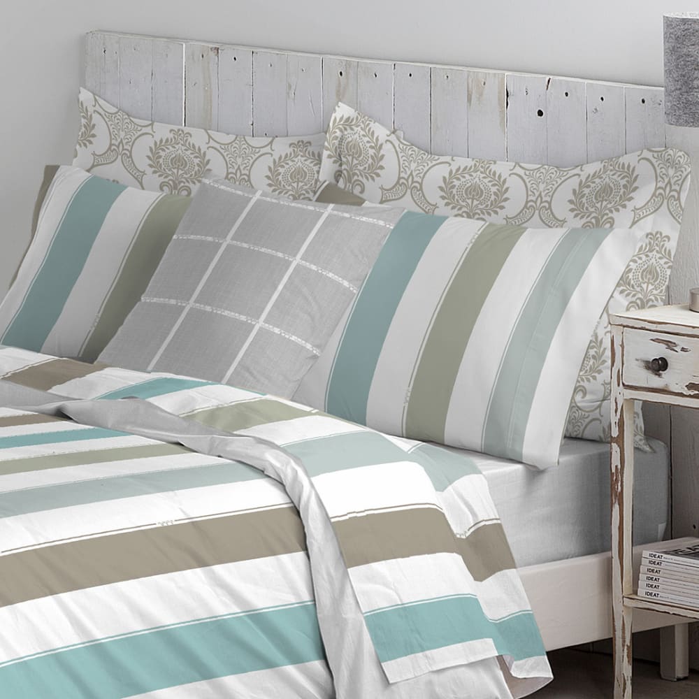 Drap plat 100% coton 240x270 cm bleu