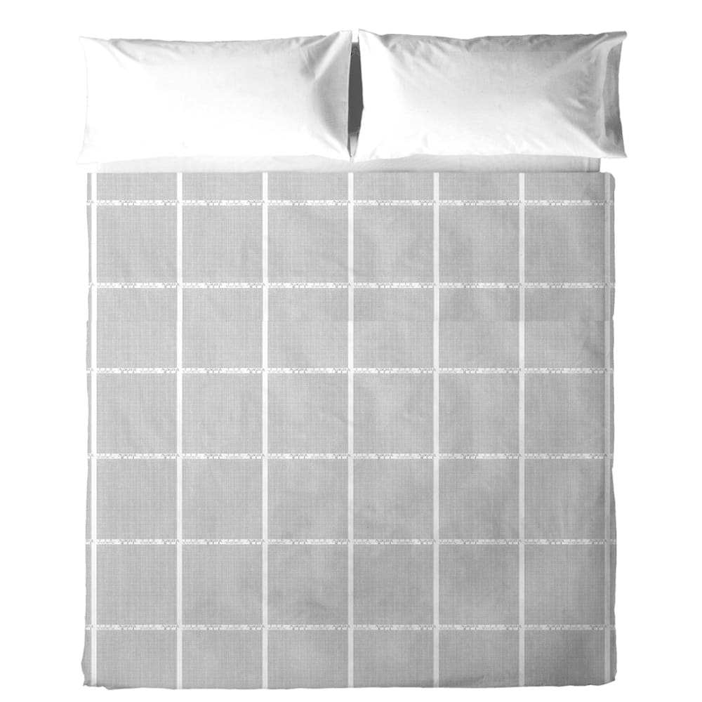 Drap plat 100% coton 240x270 cm taupe - Maisons du Monde